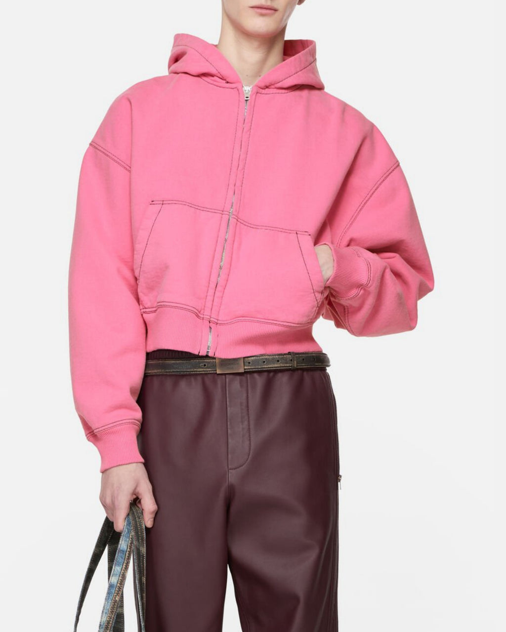 Acne studios hooded zip-up sweater