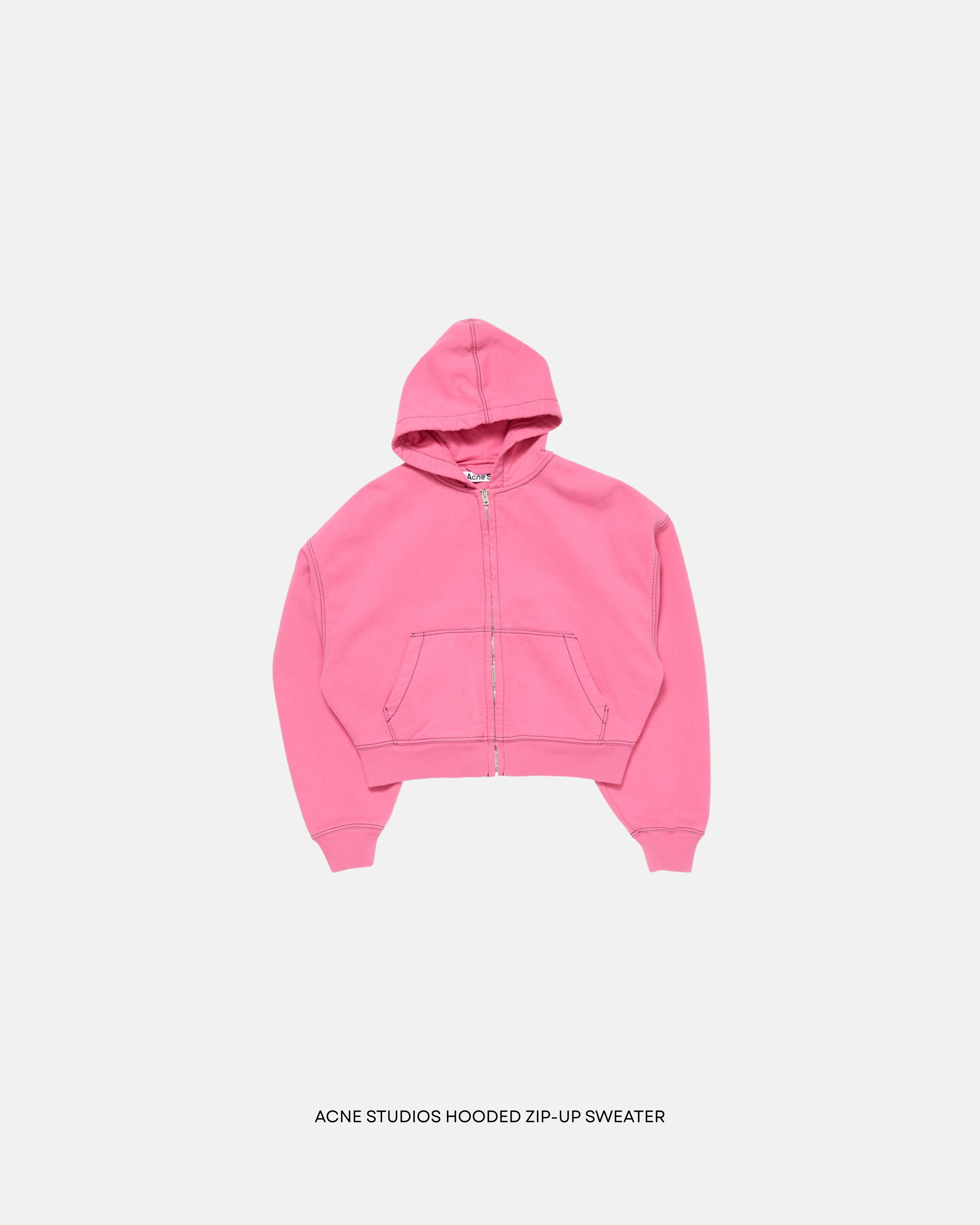 Acne studios HOODED ZIP-UP SWEATER