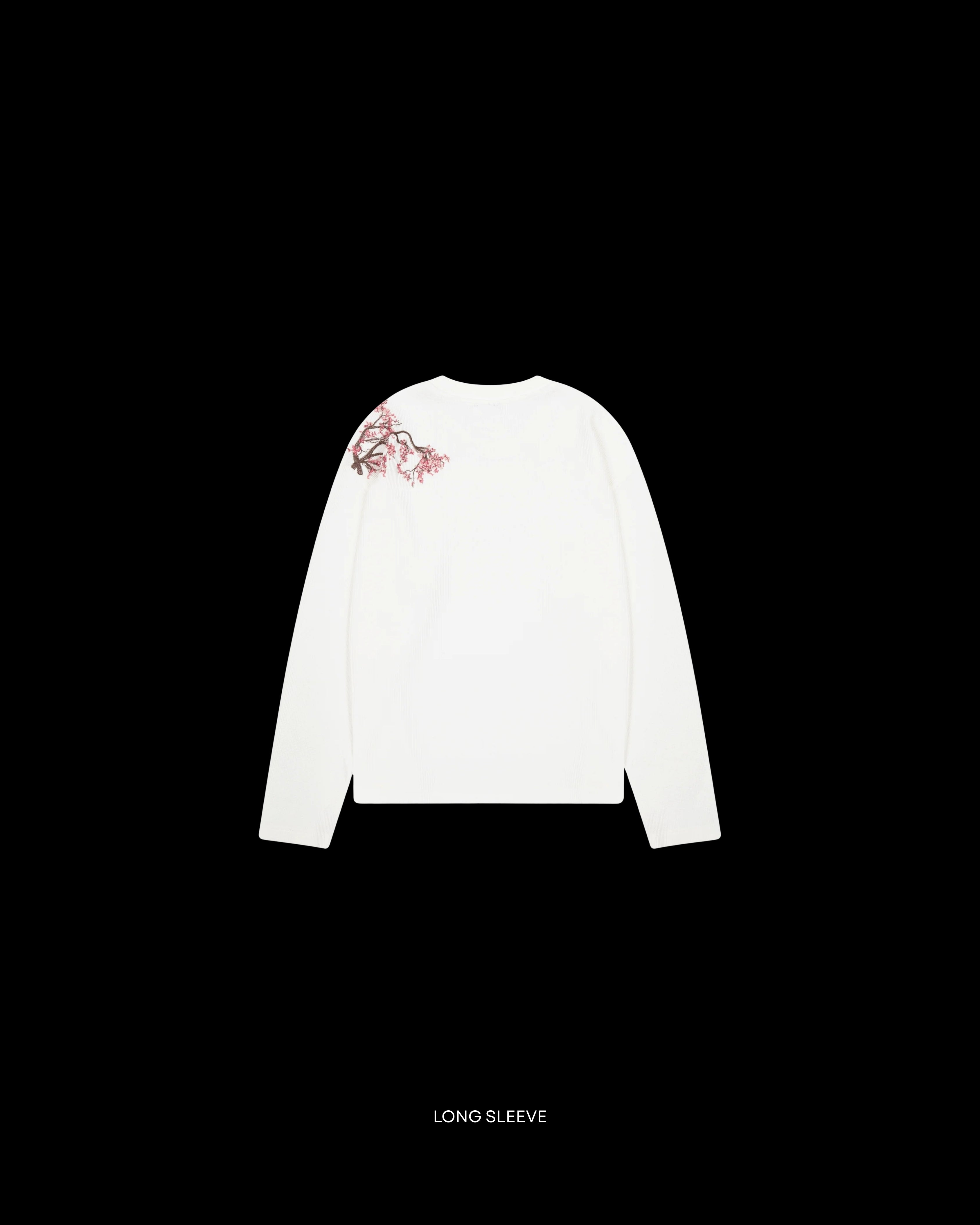 Blossom Embroidered Waffle Knit Long Sleeve T Shirt