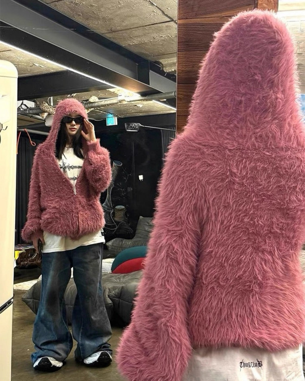 Thug Club Pack Fur Zip-up Hoodie
