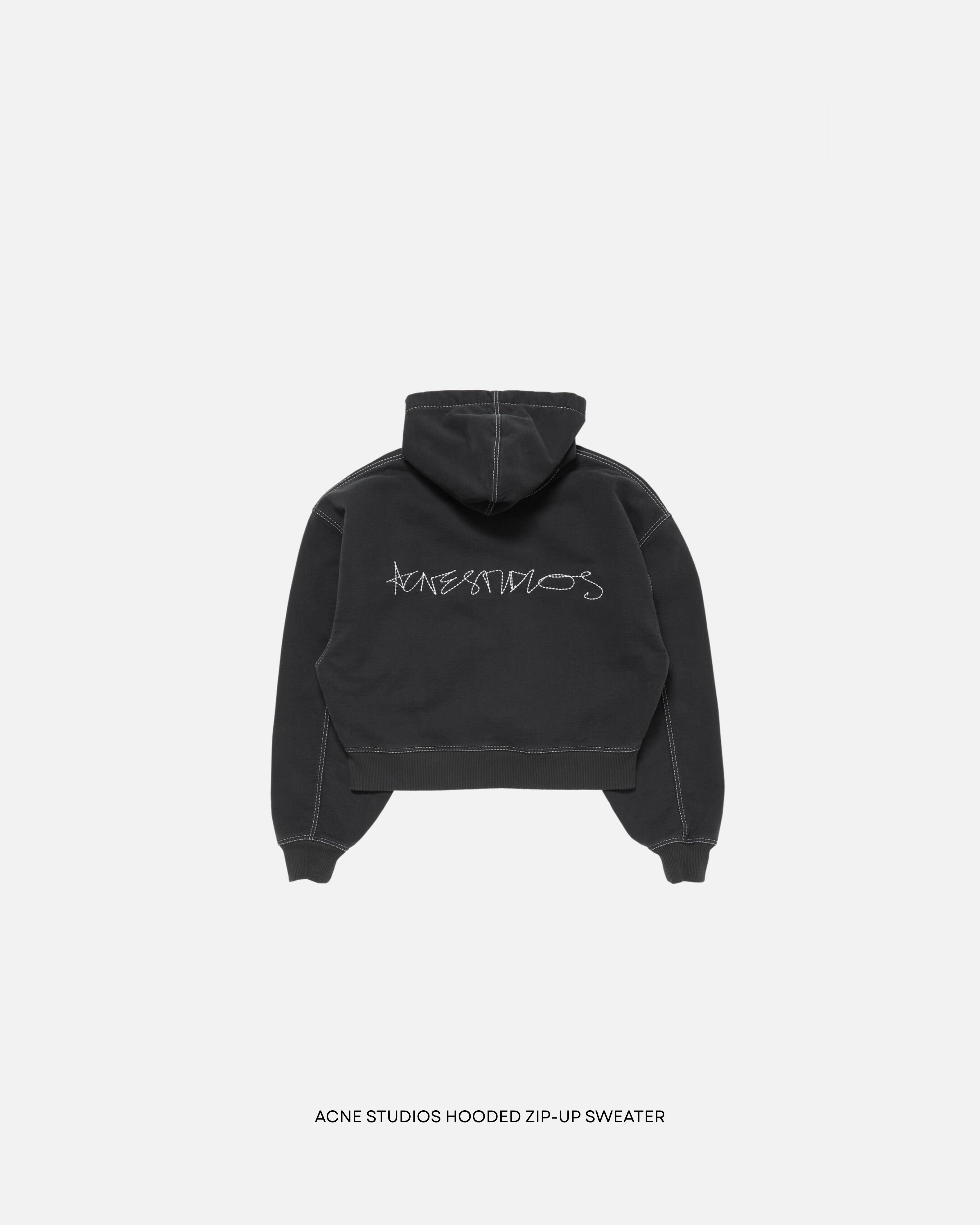 Acne studios HOODED ZIP-UP SWEATER