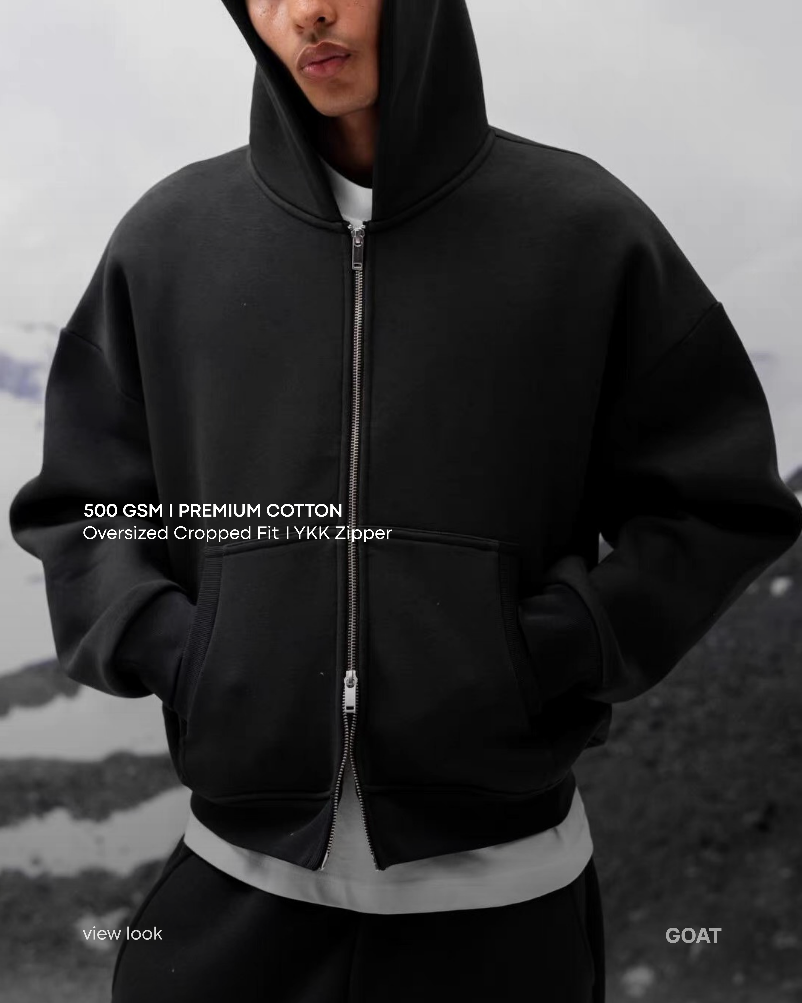 The Cropped Zip Hoodie