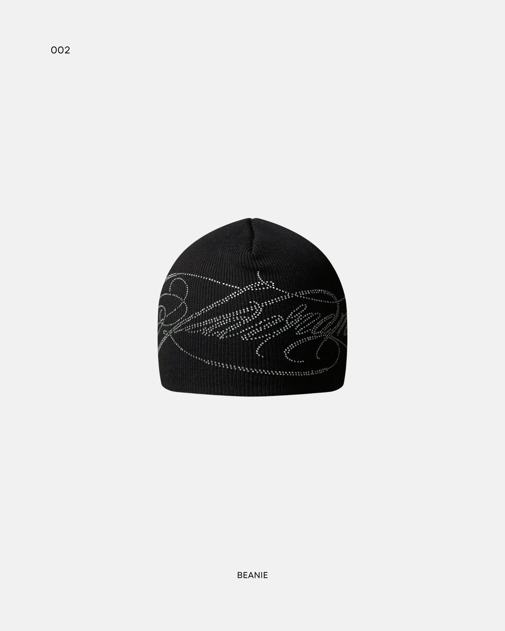 Rhinestone Logo Knit Beanie