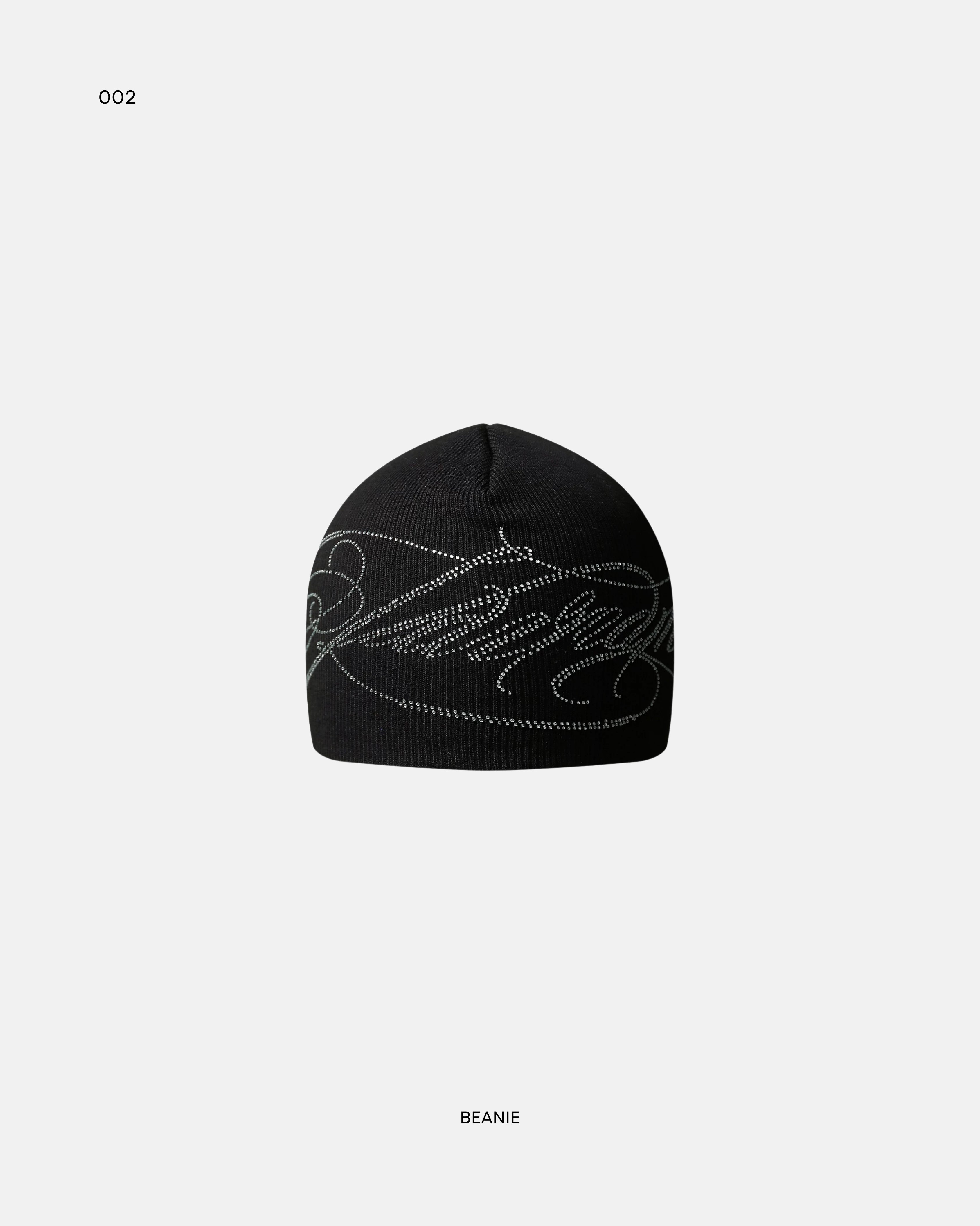 Rhinestone Logo Knit Beanie