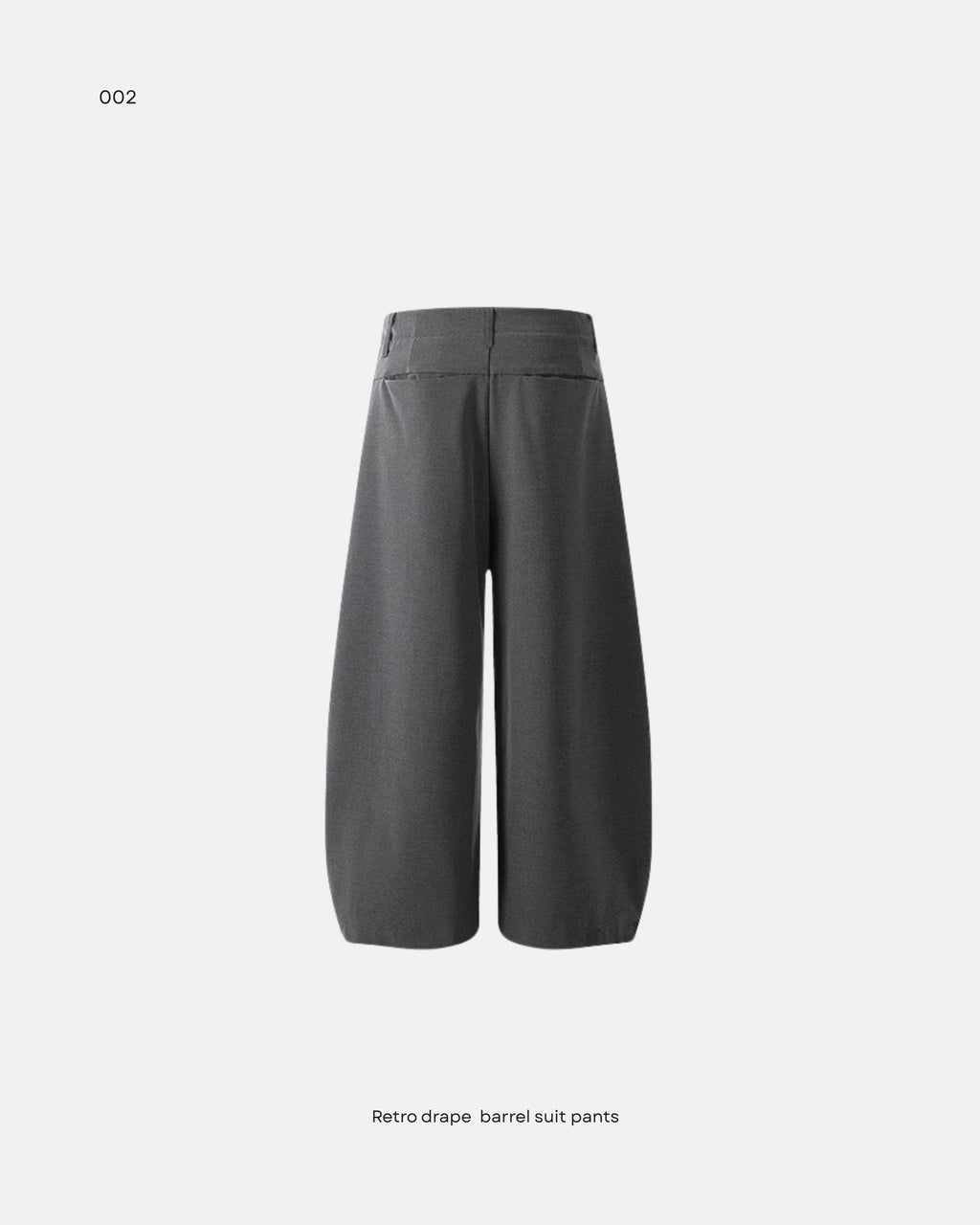 Retro drape barrel suit pants