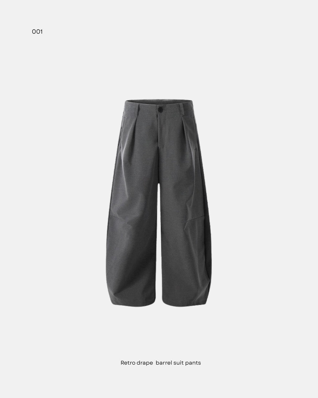 Retro drape barrel suit pants