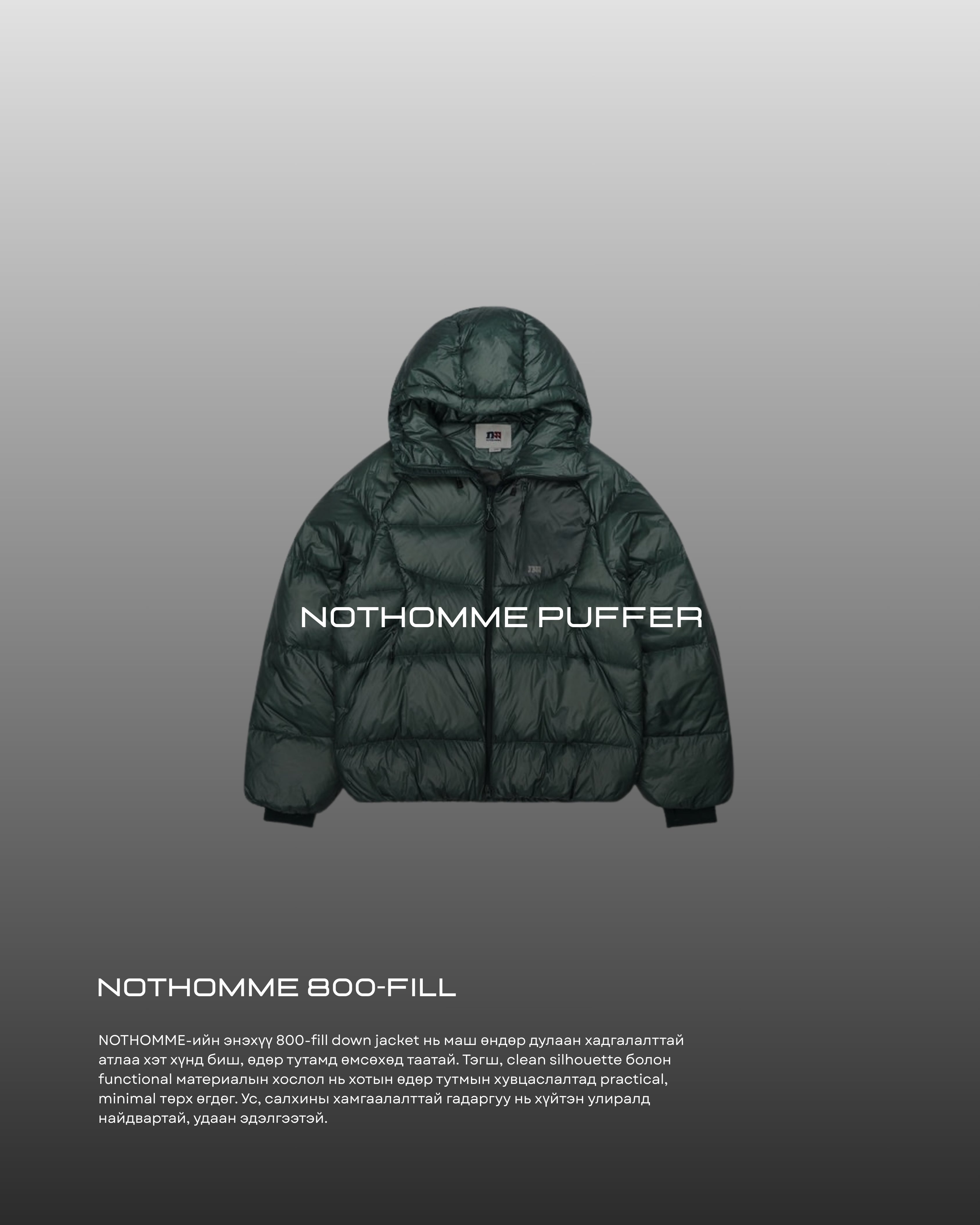Nothomme 800-fill down jacket
