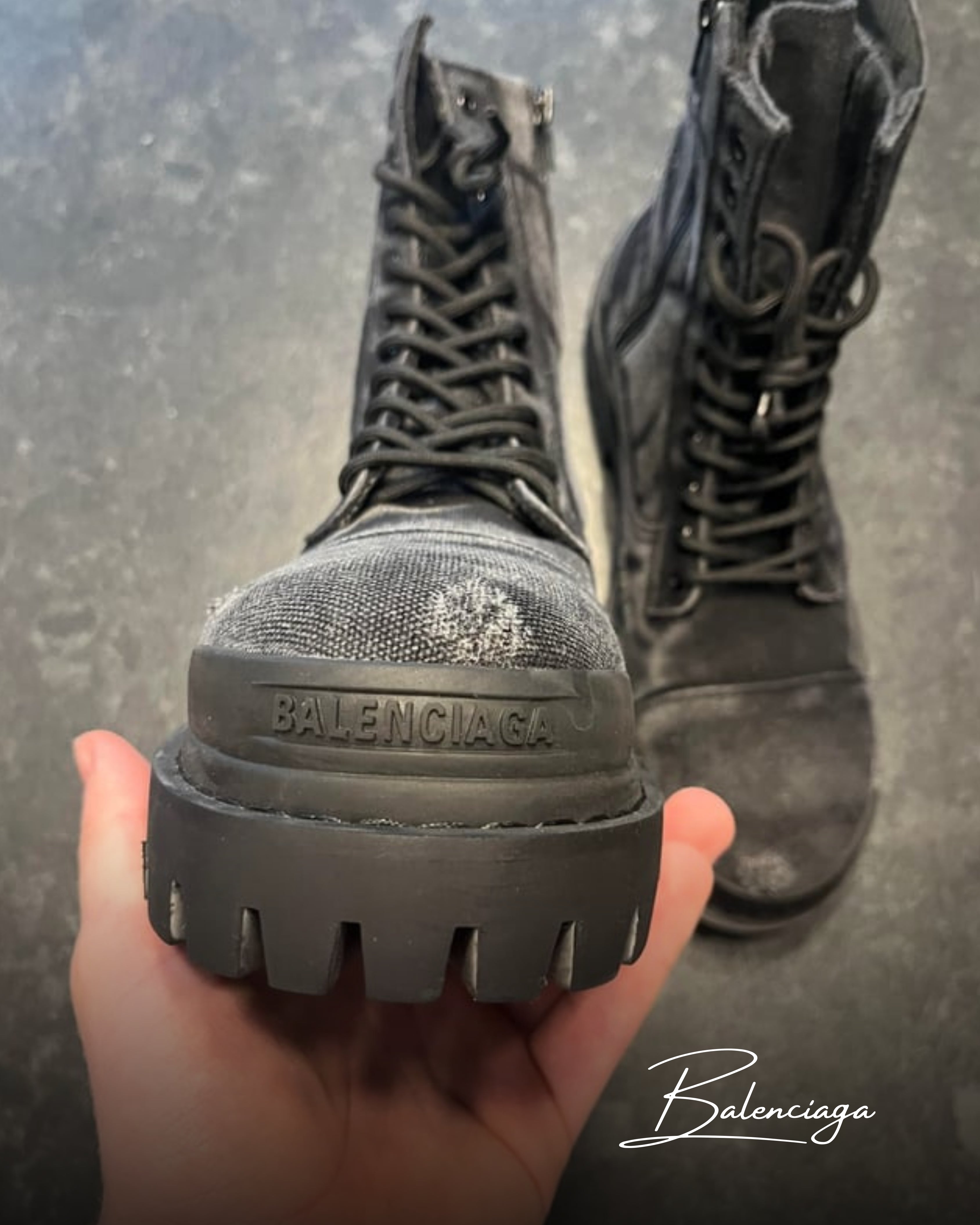 Balenciaga combat strike boots