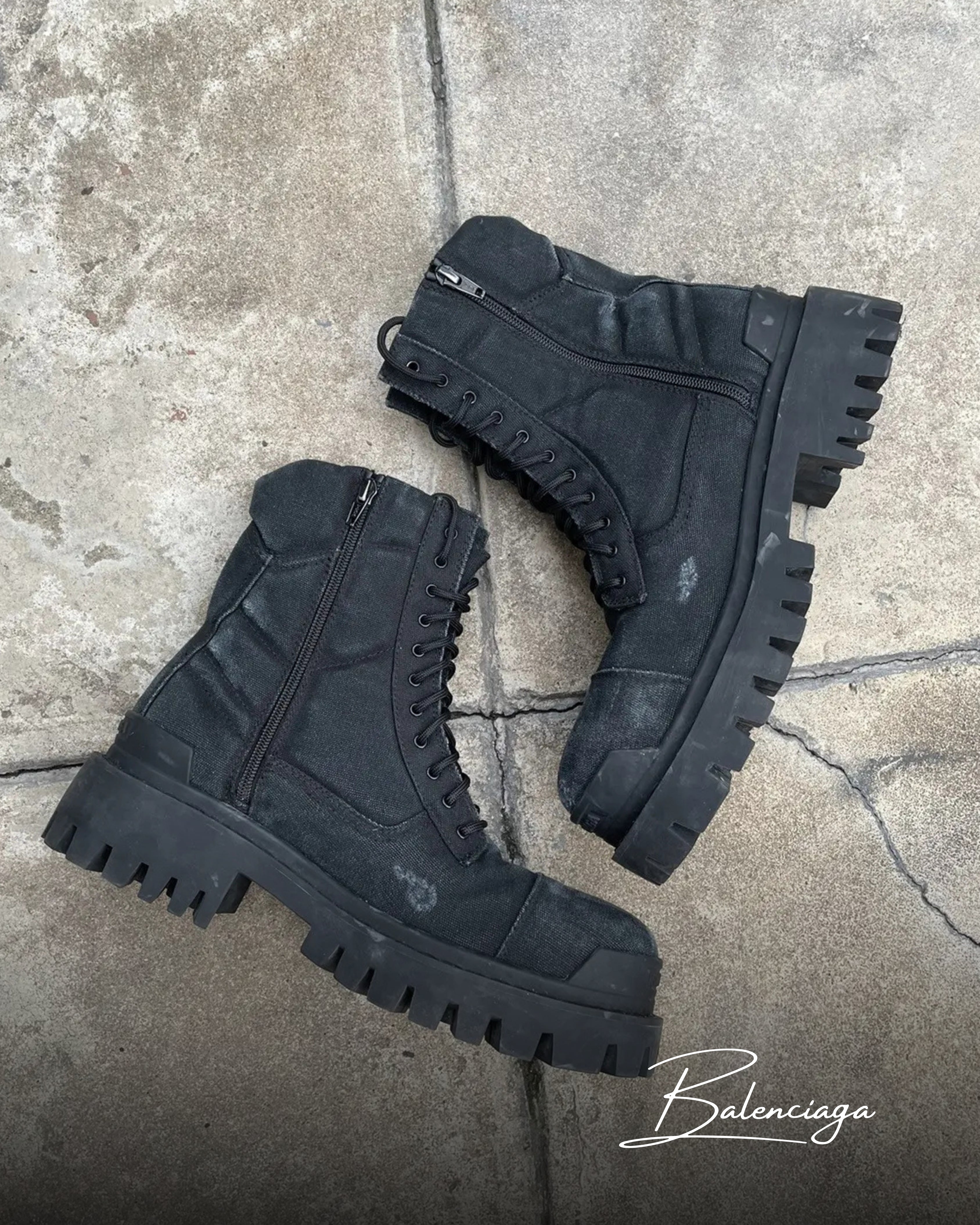 Balenciaga combat strike boots