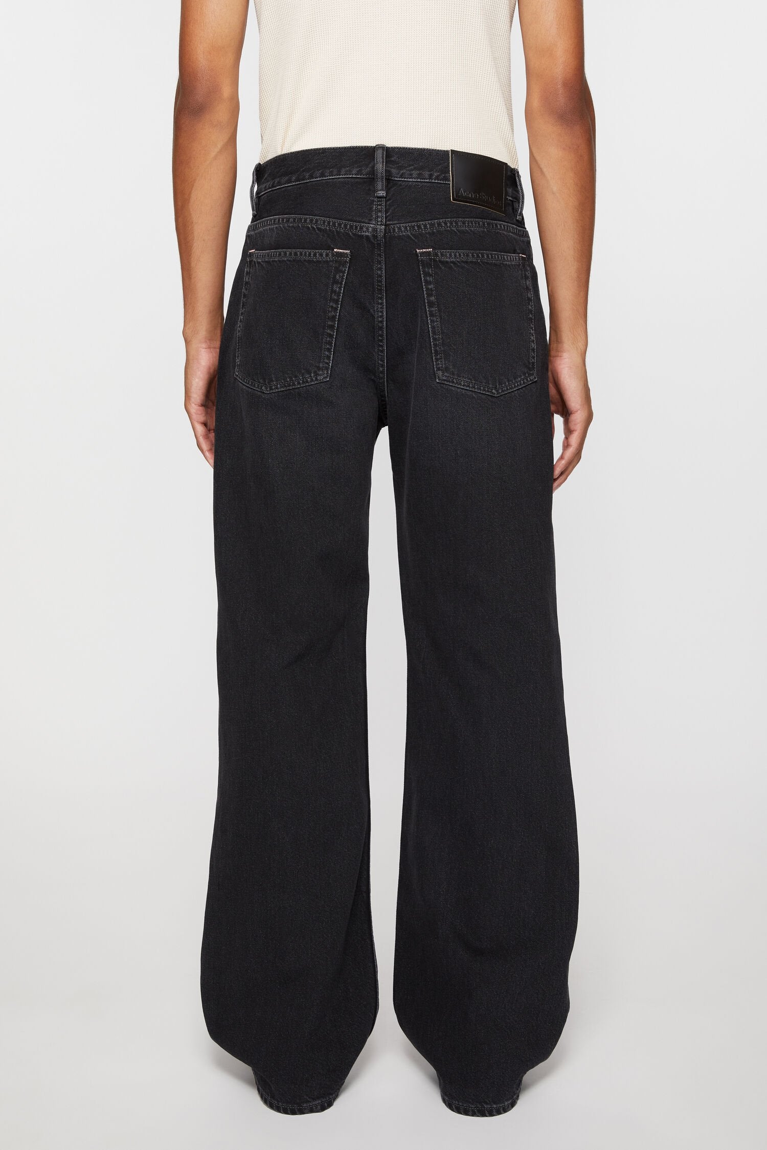 Acne Studios 2021M Regular Fit Mid Rise Wide Leg Jeans